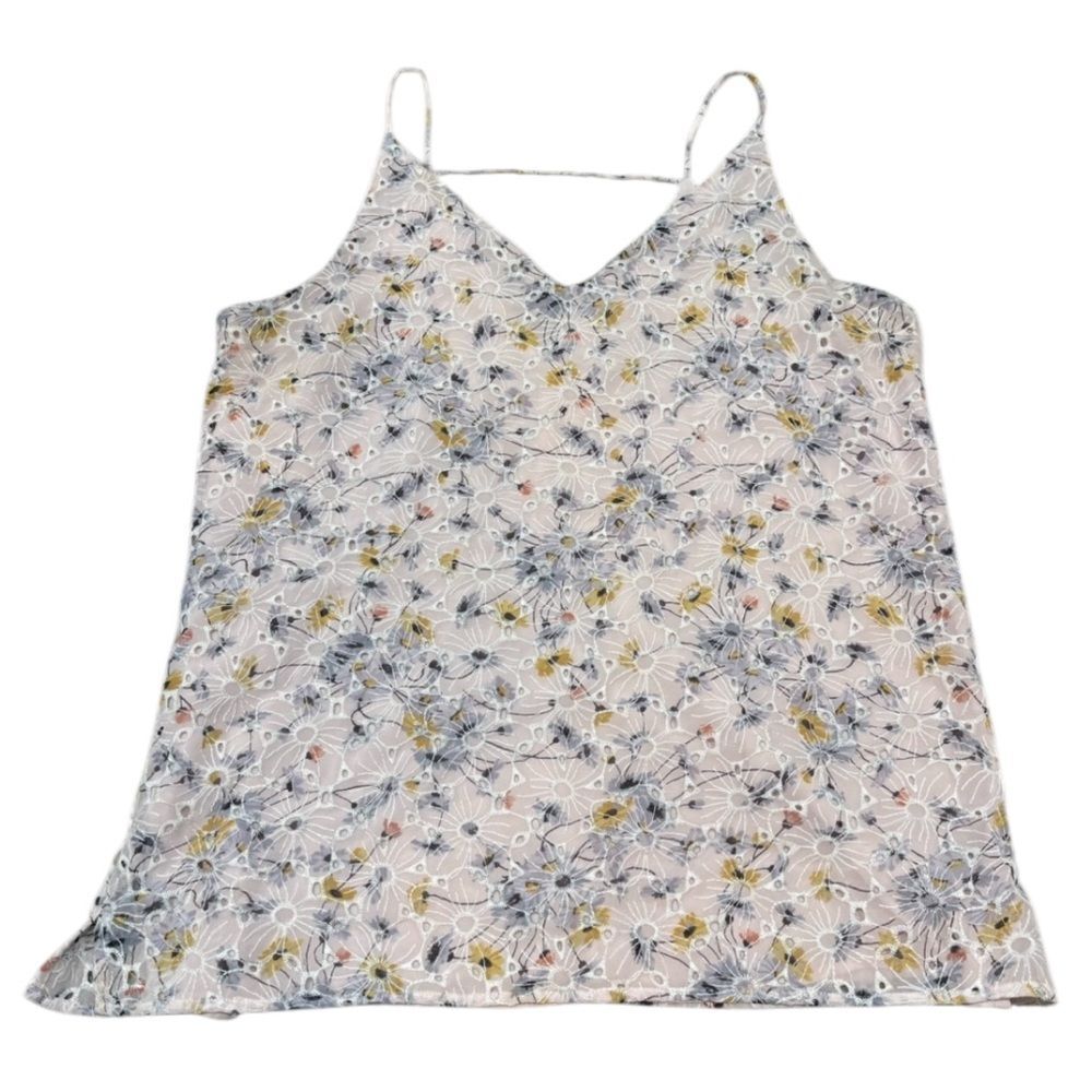 LOFT Pink Eyelet Tank Top Size M